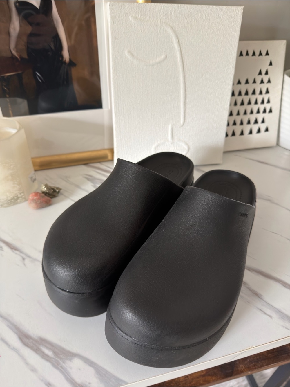 Crocs Women’s Black Slip-On Platform Clogs